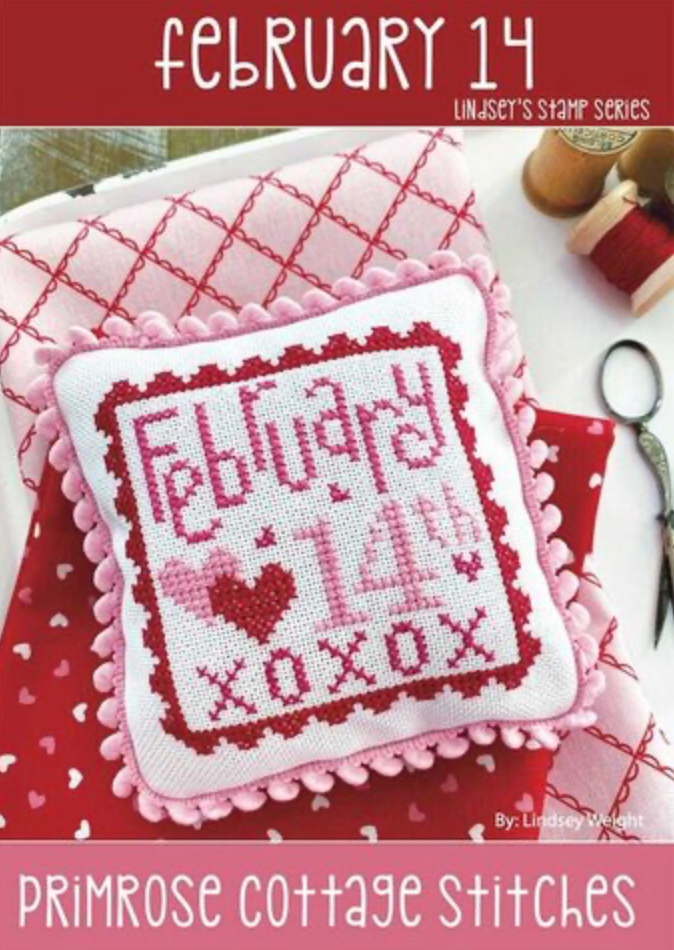 Primrose Cottage Stitches - February 14 (Lindsey's Stamp Series)