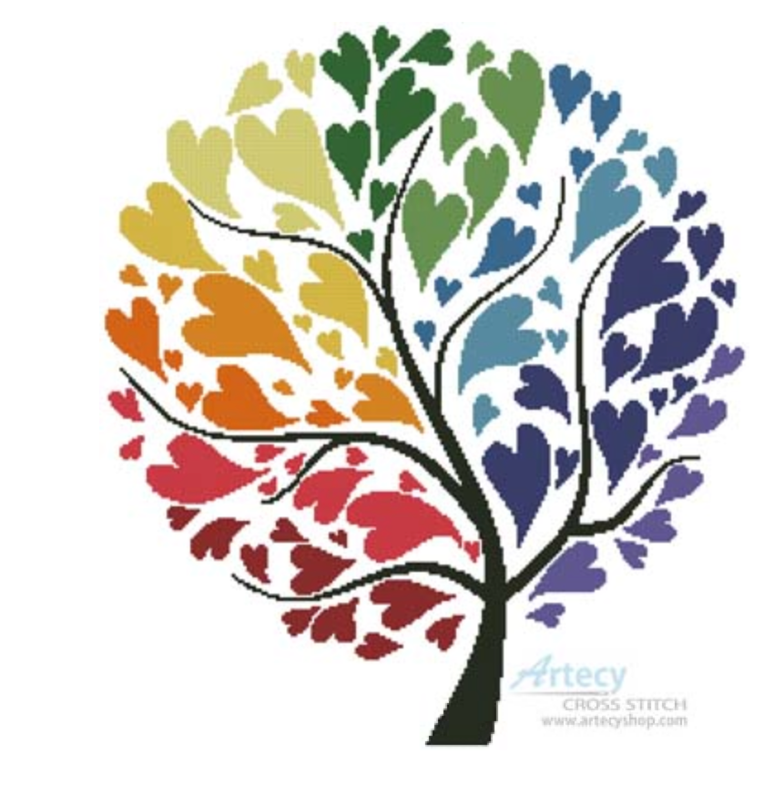 Artecy - Rainbow Tree of Hearts